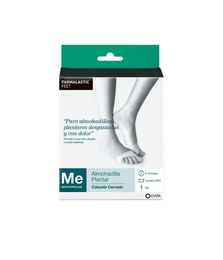 FARMALASTIC FEET ALMOHADILLA PLANTAR CALZADO CERRADO TALLA PEQUEÑA 1 PAR