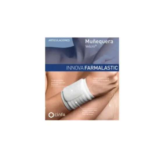 FARMALASTIC INNOVA MUÑEQUERA VELCRO TALLA S/M COLOR BLANCO 1 UNIDAD