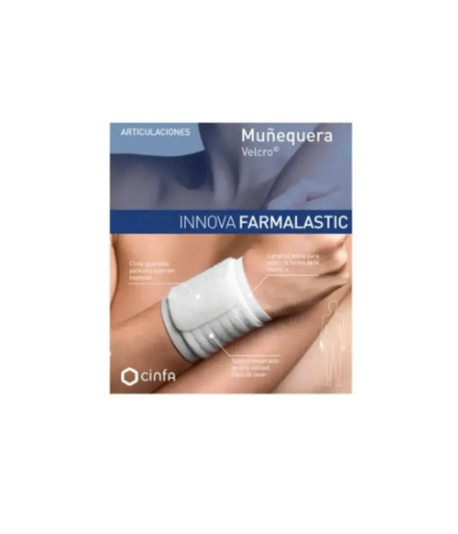 FARMALASTIC INNOVA MUÑEQUERA VELCRO TALLA L/XL COLOR BLANCO 1 UNIDAD