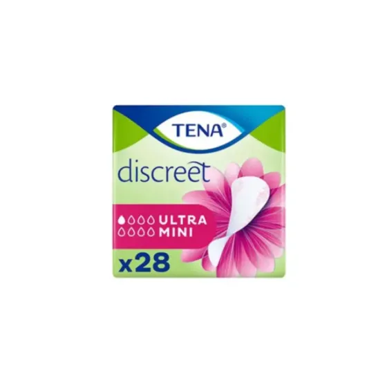 TENA DISCREET ABSORBENTE INCONTINENCIA ORINA LIGERA ULTRA MINI 28 UNIDADES
