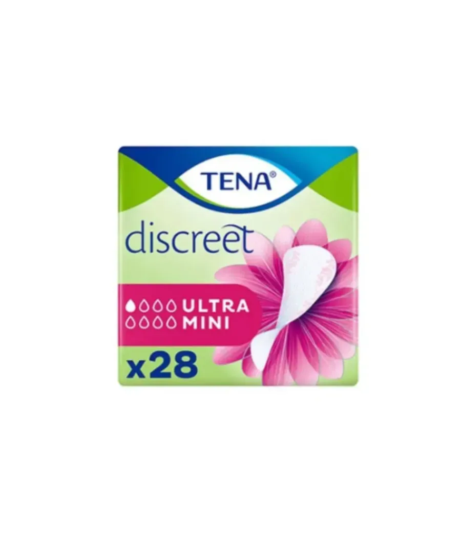 TENA DISCREET ABSORBENTE INCONTINENCIA ORINA LIGERA ULTRA MINI 28 UNIDADES