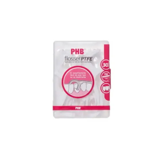 PHB FLOSSER PTFE APLICADOR HILO DENTAL DESECHABLE 30 UNIDADES