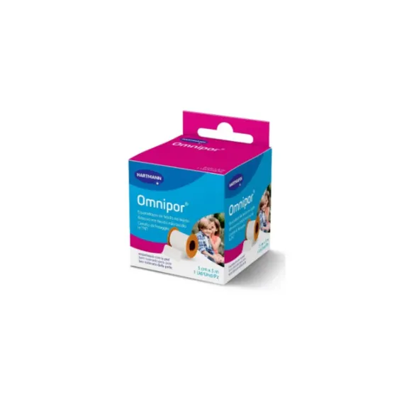 OMNIPOR ESPARADRAPO BLANCO PAPEL 5 M x 5 CM