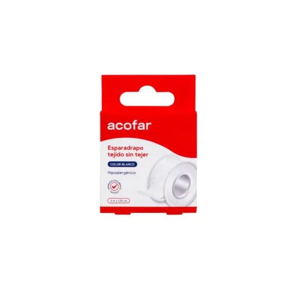 ACOFAR ESPARADRAPO TEJIDO SIN TEJER COLOR BLANCO 5 M x 1,25 CM