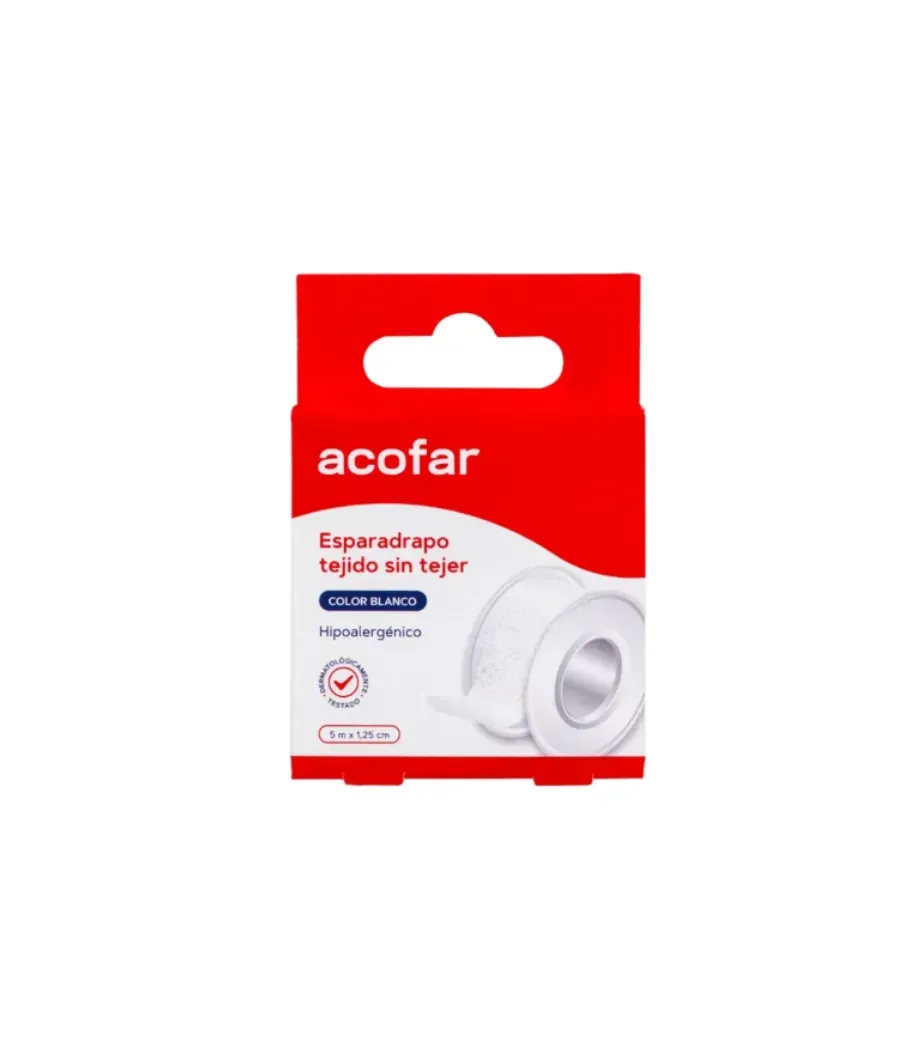 ACOFAR ESPARADRAPO TEJIDO SIN TEJER COLOR BLANCO 5 M x 1,25 CM