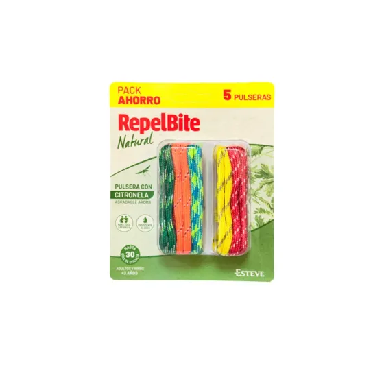 REPEL BITE PULSERA CUERDAS 5 UNIDADES