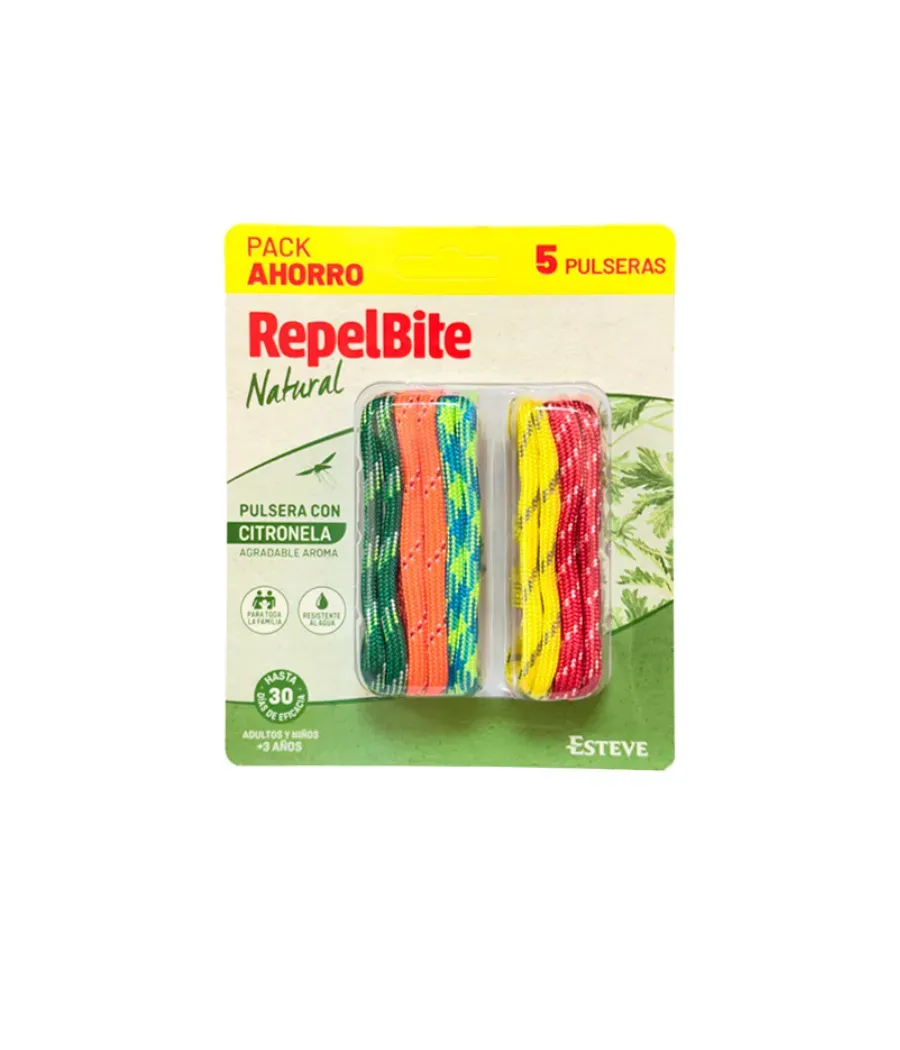 REPEL BITE PULSERA CUERDAS 5 UNIDADES