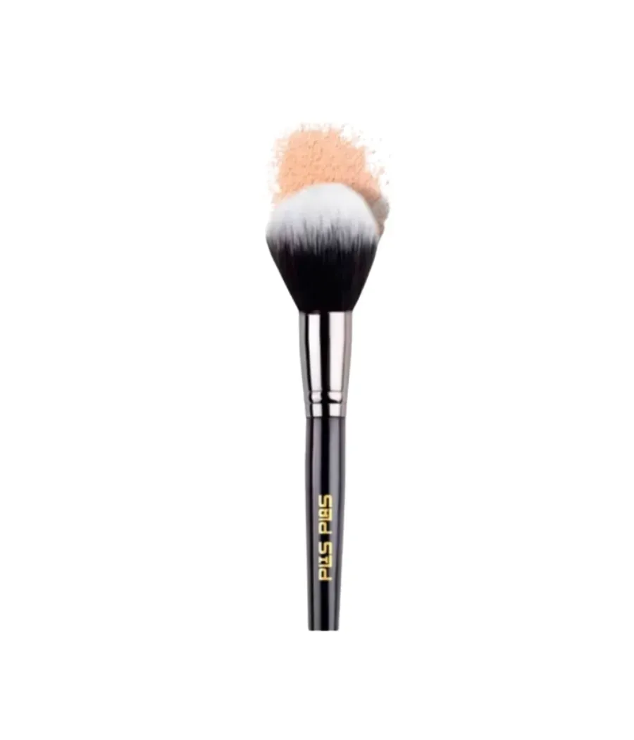 PLIS PLAS BROCHA MAQUILLAJE MOFETA REDONDA GRANDE POLVOS BRONCEADORES B5 1 UNIDAD