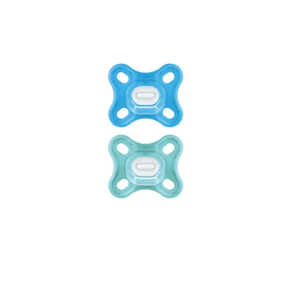 MAM COMFORT CHUPETE SILICONA VERDE/AZUL 0-3 MESES 2 UNIDADES
