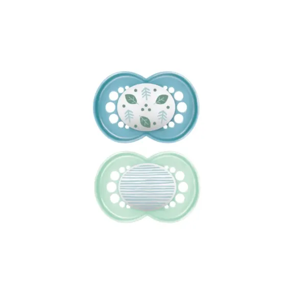 MAM ORIGINAL CHUPETE SILICONA FISIOLOGICO AZUL +6 MESES 2 UNIDADES