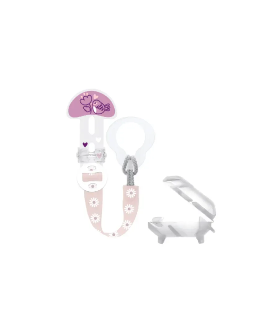 MAM BROCHE CHUPETE + CUBRETETINA CLIP IT & COVER ROSA 1 UNIDAD