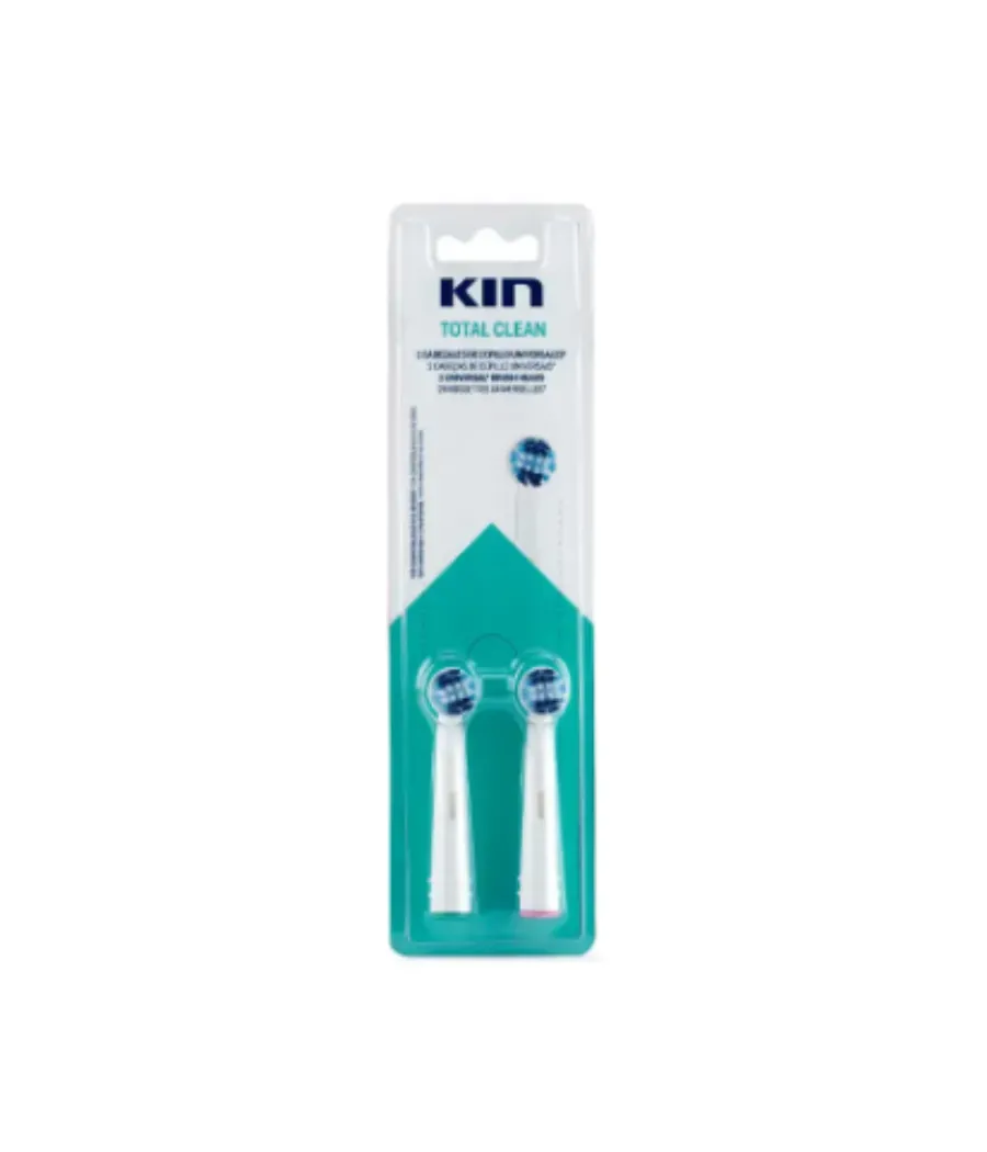 KIN RECAMBIO CEPILLO DENTAL ELECTRICO TOTAL CLEAN 2 UNIDADES