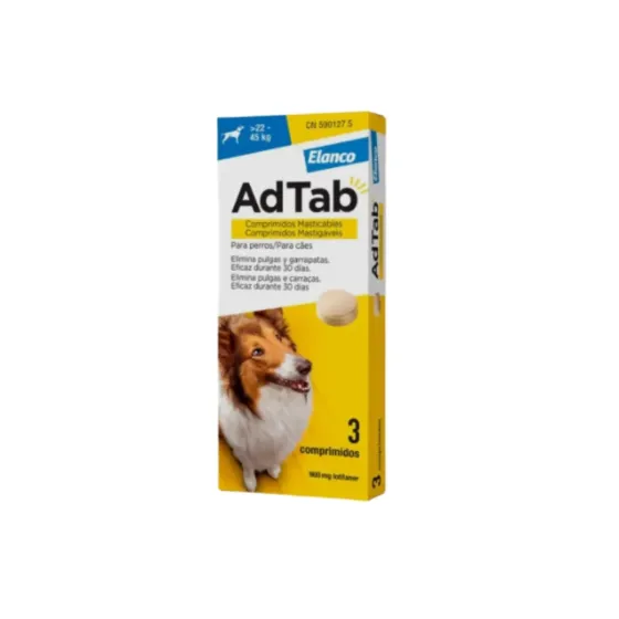 ADTAB 900 MG PERROS 22-45 KG 3 COMPRIMIDOS MASTICABLES