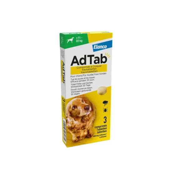 ADTAB 450 MG PERROS 11-22 KG 3 COMPRIMIDOS MASTICABLES