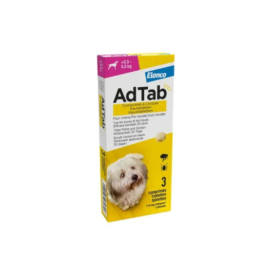 ADTAB 112 MG PERROS 2,5-5,5 KG 3 COMPRIMIDOS MASTICABLES