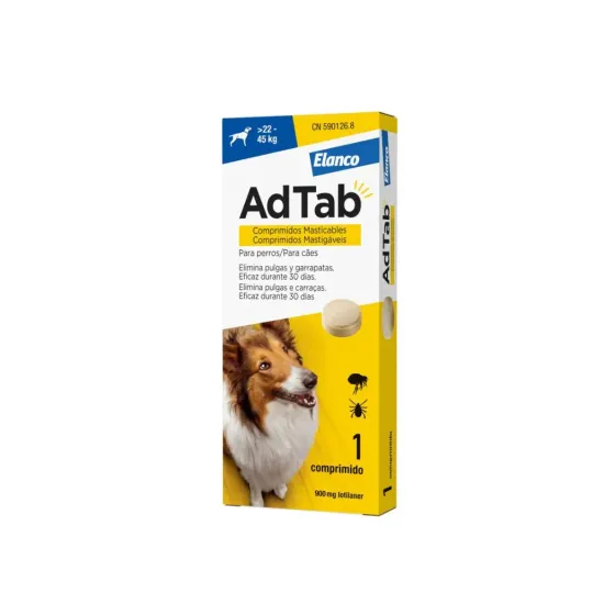 ADTAB 900 MG PERROS 22-45 KG 1 COMPRIMIDO MASTICABLE