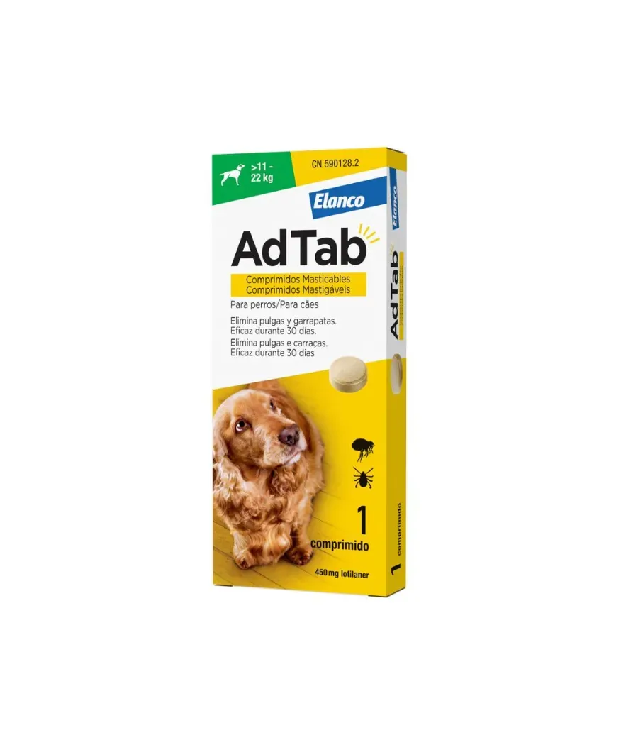 ADTAB 450 MG PERROS 11-22 KG 1 COMPRIMIDO MASTICABLE