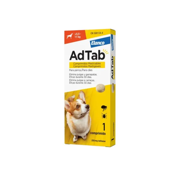 ADTAB 225 MG PERROS 5.5-11 KG 1 COMPRIMIDO MASTICABLE