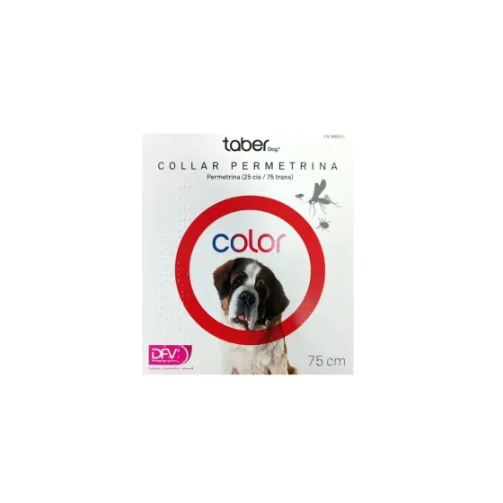 TABERDOG COLLAR PERMETRINA 100 MG/G 1 COLLAR ROJO 75 CM