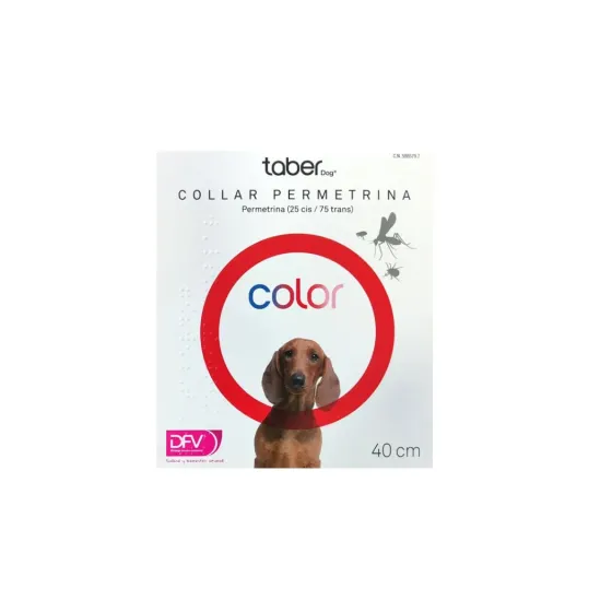 TABERDOG COLLAR PERMETRINA 100 MG/G 1 COLLAR ROJO 40 CM