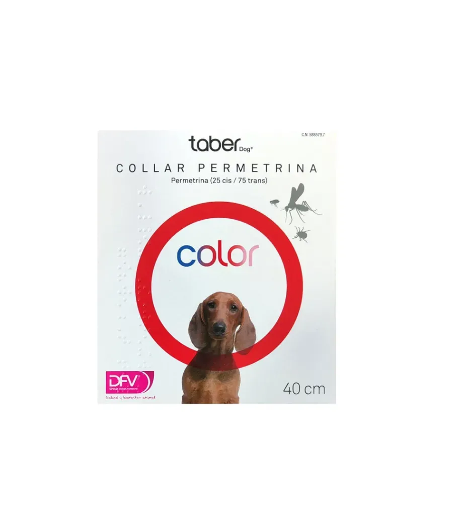 TABERDOG COLLAR PERMETRINA 100 MG/G 1 COLLAR ROJO 40 CM