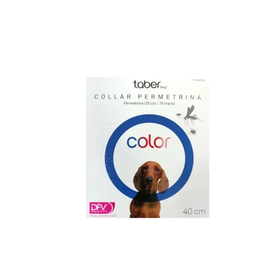 TABERDOG COLLAR PERMETRINA 100 MG/G 1 COLLAR AZUL 40 CM