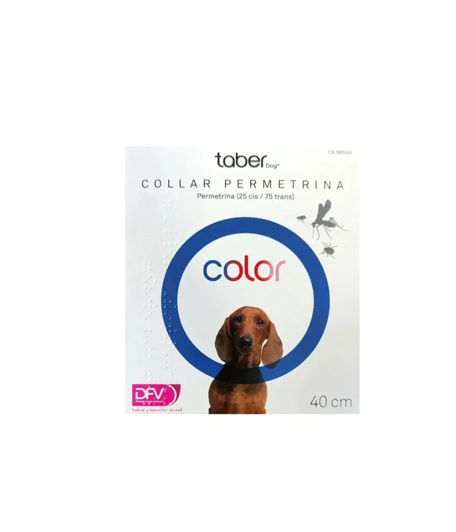 TABERDOG COLLAR PERMETRINA 100 MG/G 1 COLLAR AZUL 40 CM