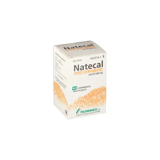 NATECAL 600 MG 60 COMPRIMIDOS MASTICABLES