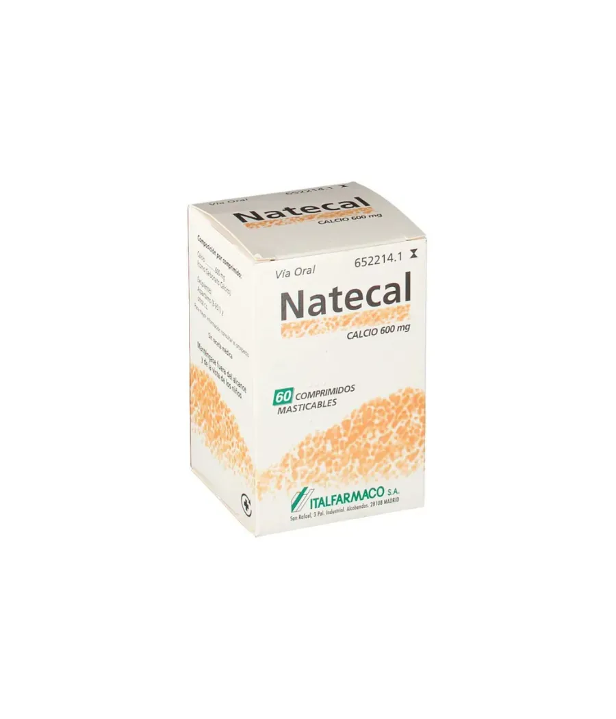 NATECAL 600 MG 60 COMPRIMIDOS MASTICABLES
