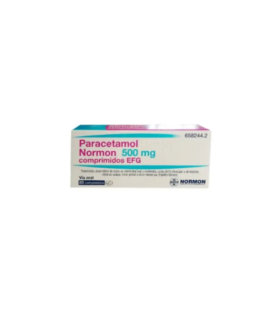 PARACETAMOL NORMON 500 MG 20 COMPRIMIDOS EFG
