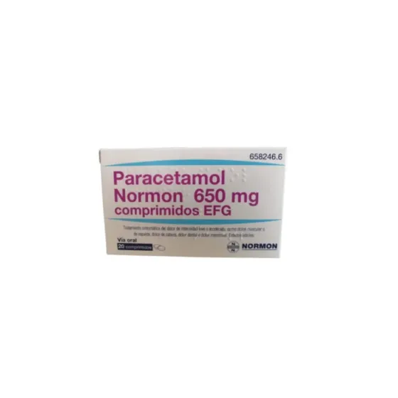 PARACETAMOL NORMON 650 MG 20 COMPRIMIDOS EFG