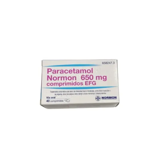 PARACETAMOL NORMON 650 MG 40 COMPRIMIDOS EFG