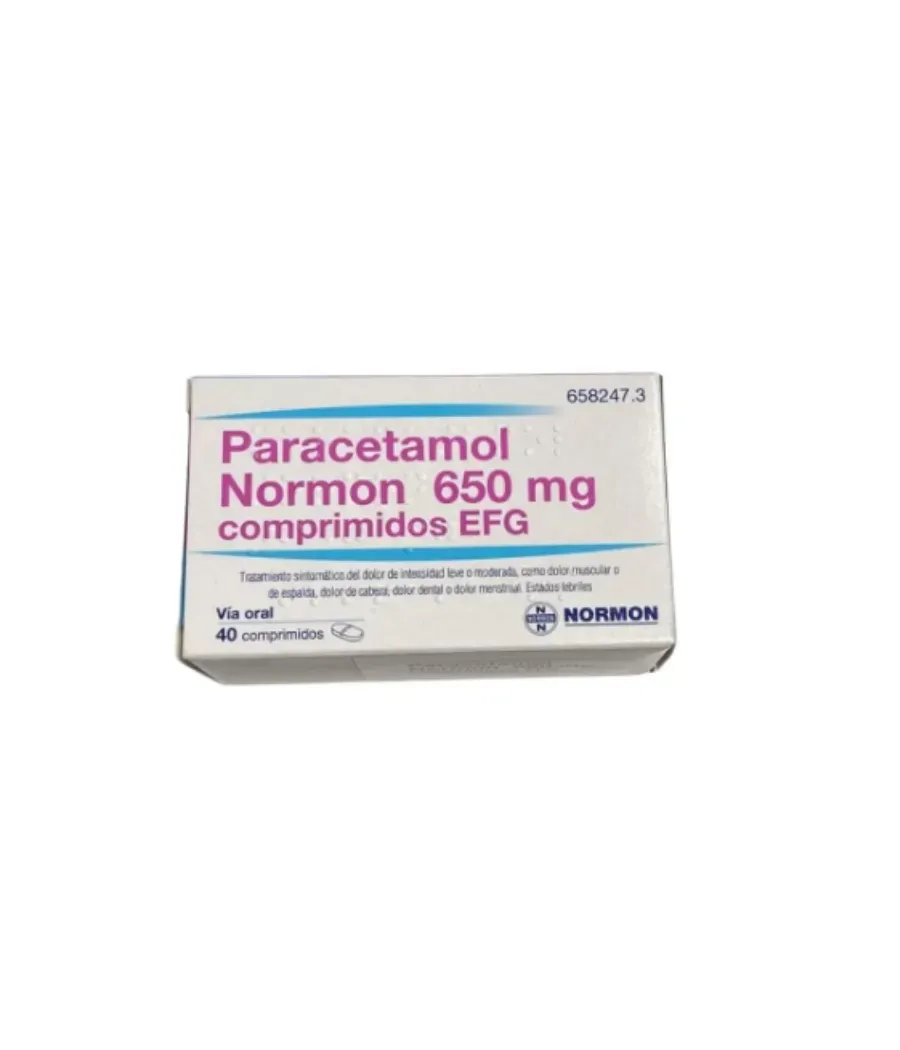 PARACETAMOL NORMON 650 MG 40 COMPRIMIDOS EFG