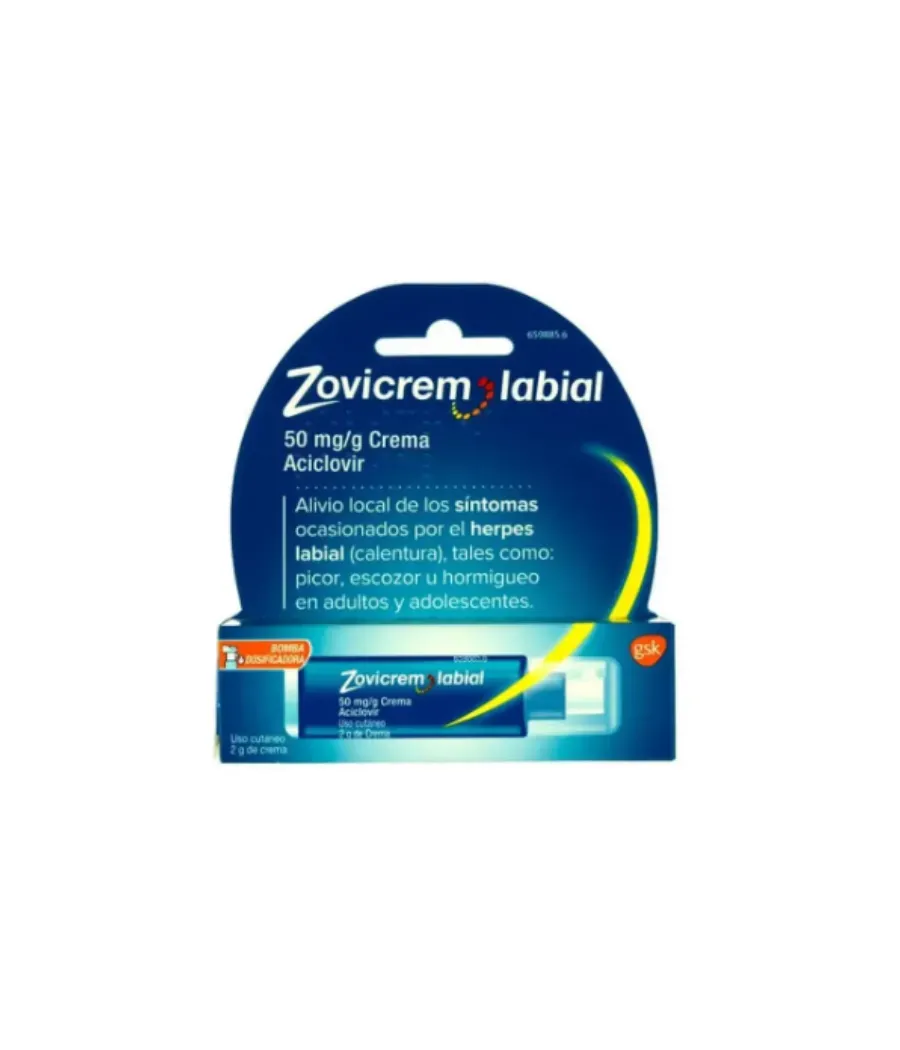 ZOVICREM LABIAL 50 MG/G CREMA 2 GR BOMBA DOSIFICADORA