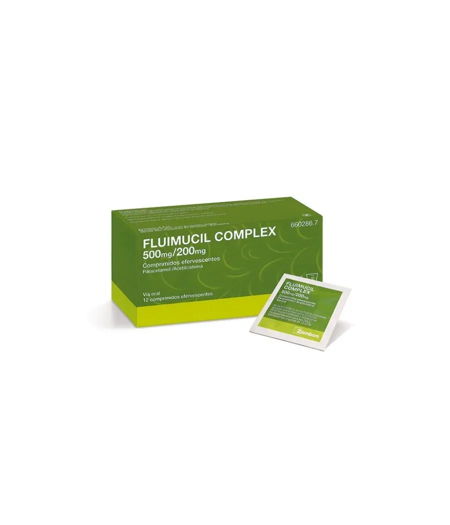 FLUIMUCIL COMPLEX 500/200 MG 12 COMPRIMIDOS EFERVESCENTES