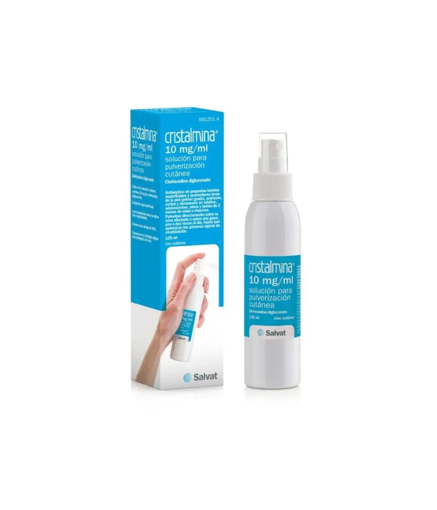 CRISTALMINA 10 MG/ML SOLUCION PULVERIZACION CUTANEA 125 ML