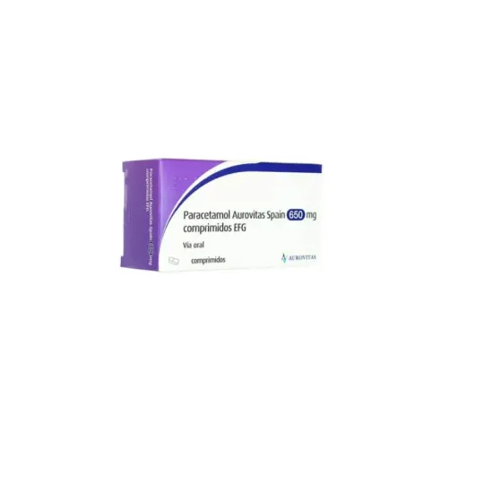 PARACETAMOL AUROVITAS 650 MG 20 COMPRIMIDOS EFG
