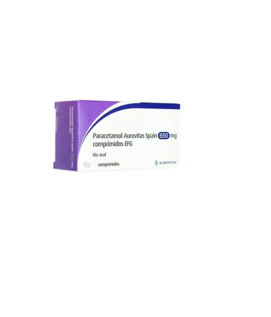 PARACETAMOL AUROVITAS 650 MG 20 COMPRIMIDOS EFG