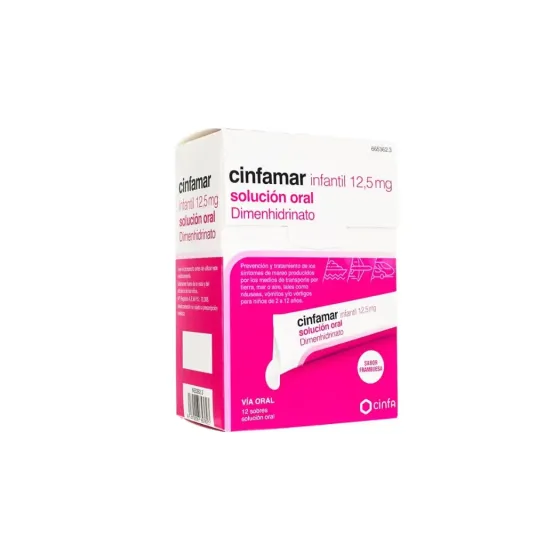 CINFAMAR INFANTIL 12.5 MG ORAL 12 SOBRES UNIDOSIS 5 ML