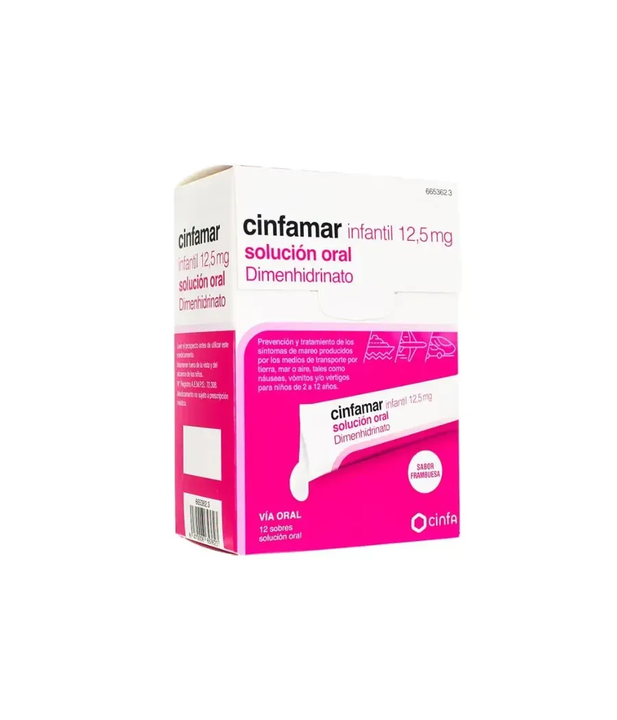 CINFAMAR INFANTIL 12.5 MG ORAL 12 SOBRES UNIDOSIS 5 ML