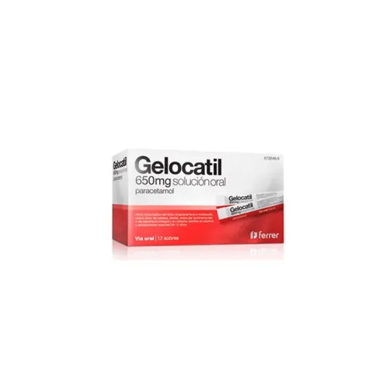 GELOCATIL 650 MG 12 SOBRES SOLUCION ORAL