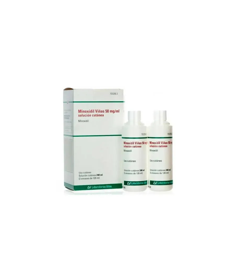 MINOXIDIL VIÑAS 50 MG/ML SOLUCION CUTANEA 2 FRASCOS 120 ML