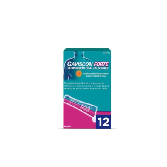GAVISCON FORTE 12 SOBRES SUSPENSION ORAL 10 ML