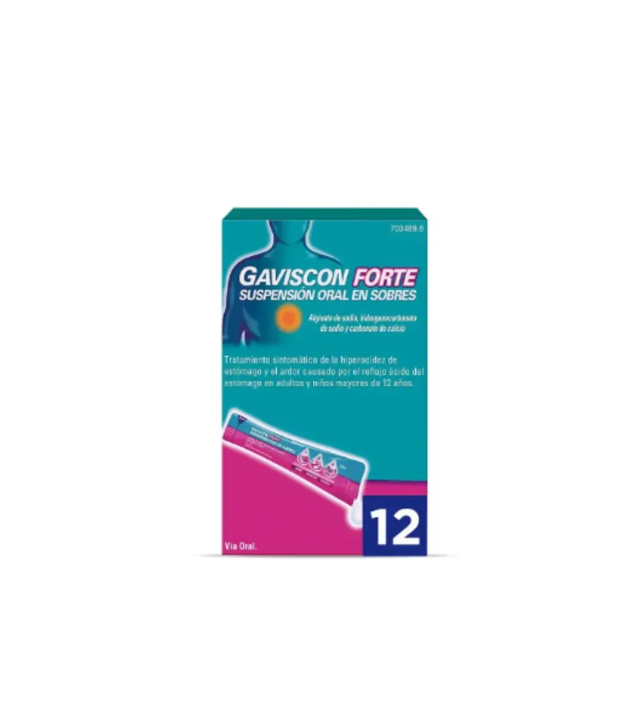 GAVISCON FORTE 12 SOBRES SUSPENSION ORAL 10 ML
