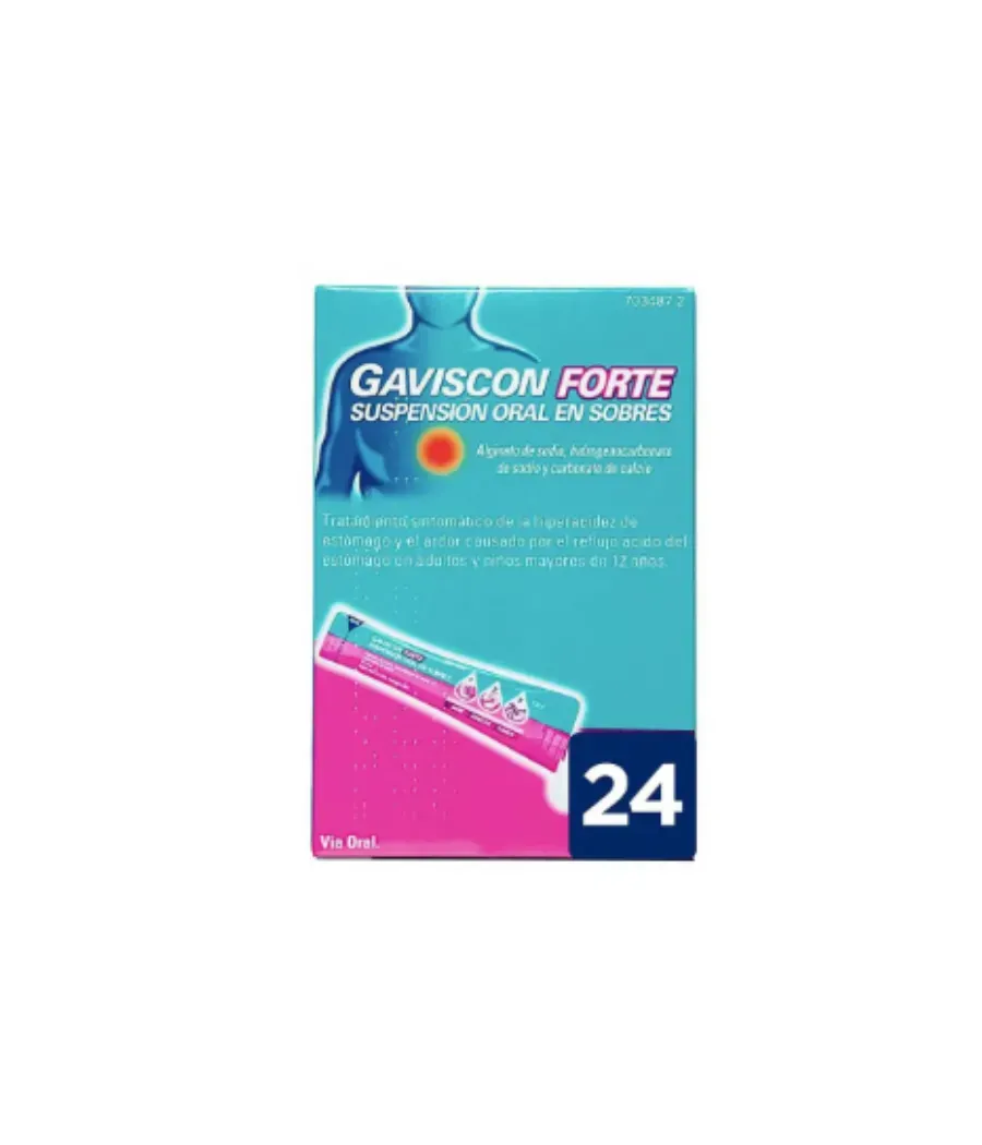 GAVISCON FORTE 24 SOBRES SUSPENSION ORAL 10 ML