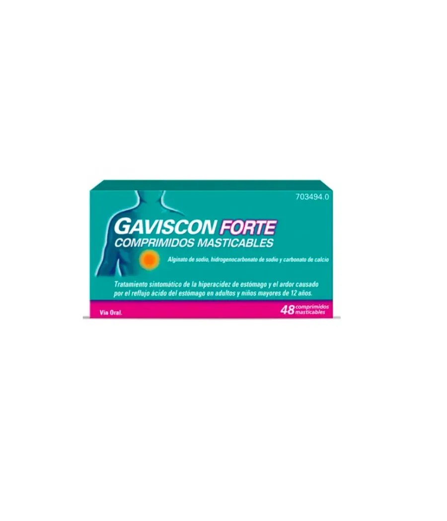 GAVISCON FORTE 48 COMPRIMIDOS MASTICABLES