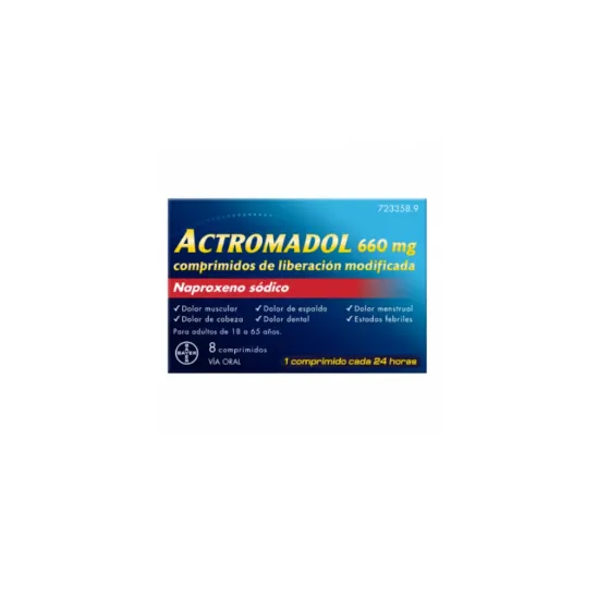 ACTROMADOL 660 MG 8 COMPRIMIDOS LIBERACION PROLONGADA