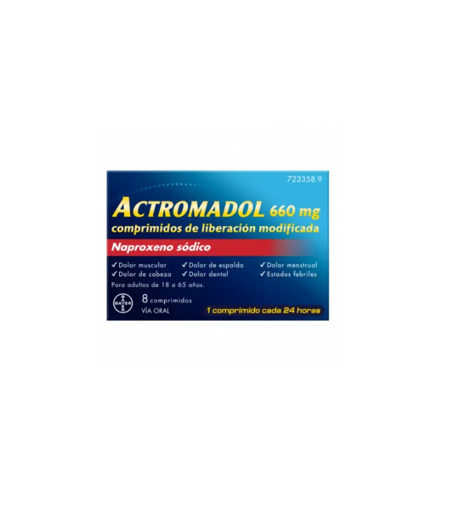 ACTROMADOL 660 MG 8 COMPRIMIDOS LIBERACION PROLONGADA