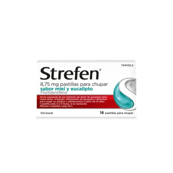 STREFEN 8.75 MG 16 PASTILLAS PARA CHUPAR SABOR MIEL EUCALIPTO