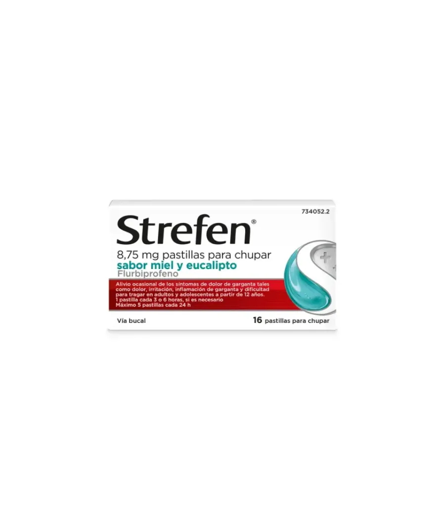 STREFEN 8.75 MG 16 PASTILLAS PARA CHUPAR SABOR MIEL EUCALIPTO